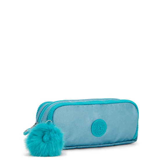 Kipling Gitroy Metallic Pencil Case Táska Bézs Türkiz | HU 2120PJ